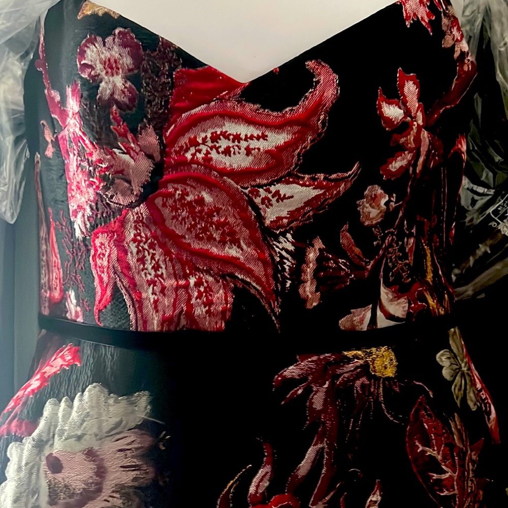 3-Tiered Sleeveless Velvet Gown